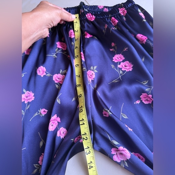 Floral Satin Pants pijama pant size M - Picture 16 of 16